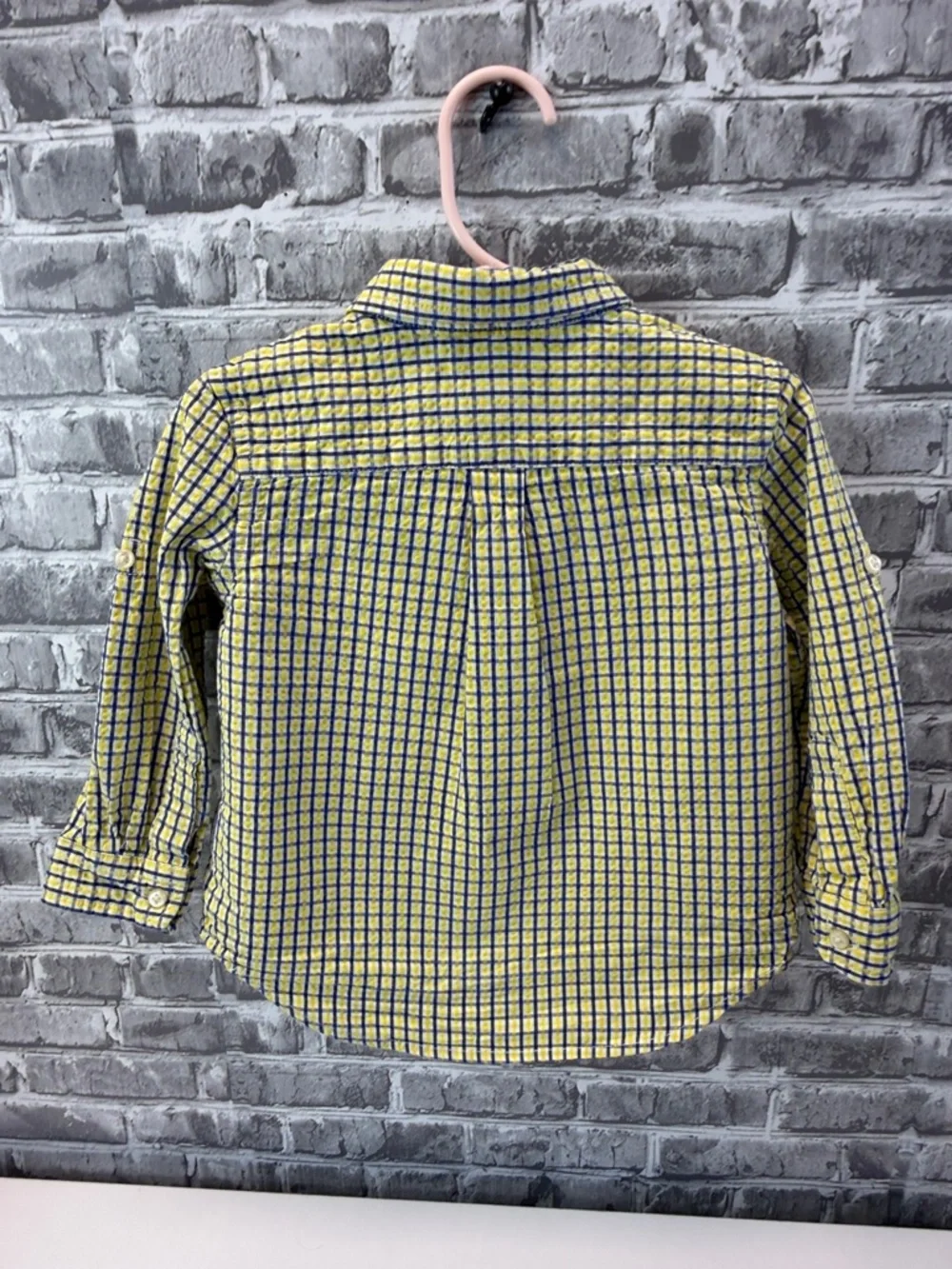 Ralph Lauren Yellow‎ & Blue Check Button-Down Shirt
